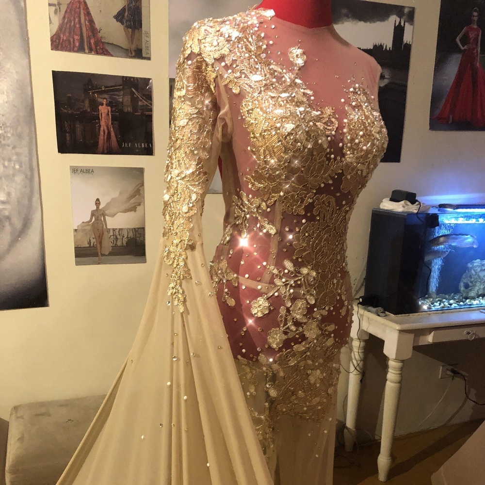 Custom jef albea gold jumpsuit...never worn!